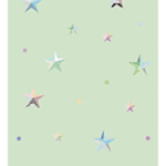 Grøn med stjerner 4661