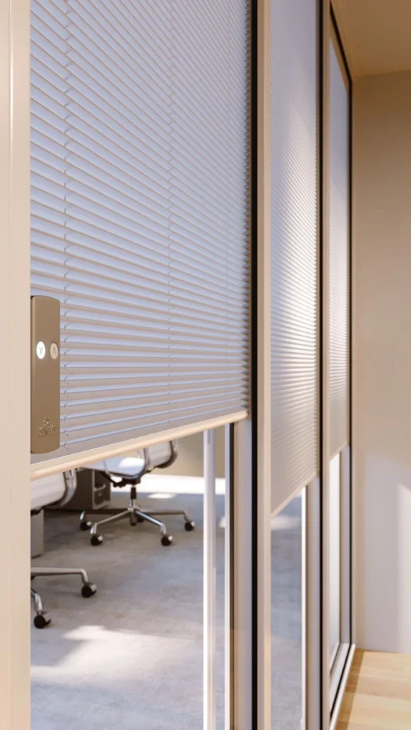 Integrated pleated blinds